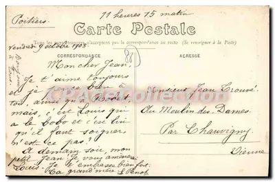 Poitiers — Pomnik Wojowników 1870-71 — Plac Liceum — Cliché i Coll. R.P. — Rewers