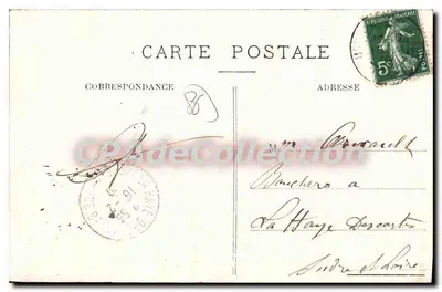 Lussac-lès-Château (Vienne) — Piles mostu nad dawnym feudalnym zamkiem — Jules Robuchon, fot. Pottiers - 548 — Rewers