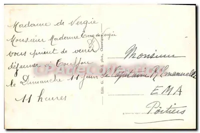BONNES (Vienne) — Castelo de Touffou — Verso