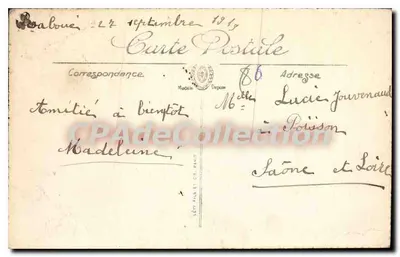 Poitiers — Dolmen La Pierre Levée — N. G. — Rewers