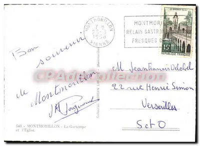Montmorillon - A Gartempe e a Igreja — editor Cap, n° 548 — Verso