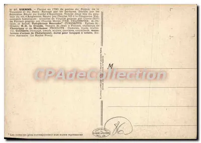 Wiedeń — mapa historyczna i turystyczna — J.P.P. mchon n°87 — Rewers
