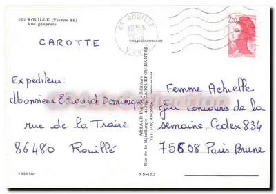 Rouillé (Vienne) — vista geral — Artaud Frères, editores — Verso