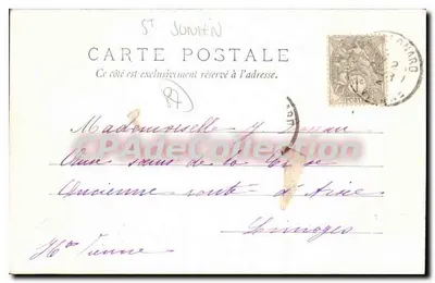 St. Junien, a Chère sobre o Ponte Elizabeth — CPAdeCollection, n° 18 — Verso