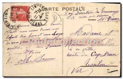 Okręgi Limoges — Most Condat — Wydawnictwo Des Nouvelles, Limoges — Rewers
