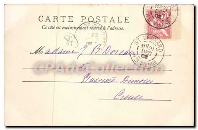 ST-LÉONARD, la Chiesa — Vicinanze di Limoges — 38 — datata 19 Dic 1902 — Verso