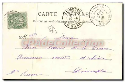 Limoges — Fontanna Ratusza — J. Faissat (zarejestrowane) — Rewers