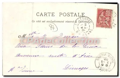 Limoges — Hotel de Ville — J. Faissat (déposé) — Rewers