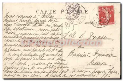 Zamek w Bagnac — Front północny — Ounata, fot. Bellac (Haute-Vienne) — Rewers