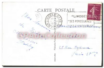 Limoges — Pałac Miejski — Wydawca: Wytwórnia Francuska — Rewers