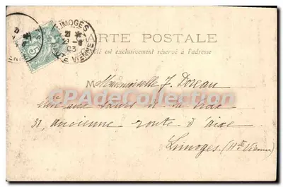 Limoges - Vista Panorâmica - Cl. Novas Galerias, n° 7 — Verso
