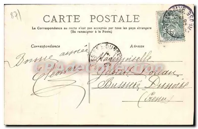 Limoges — Pensionato Jeanne d'Arc — Um canto do Parque — Verso