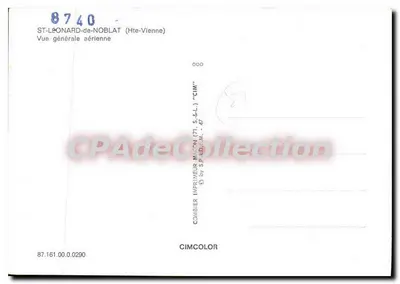 St-Léonard-de-Noblat — Visão geral aérea — Impressor Macon (71) S.A.L. - 47 — Verso