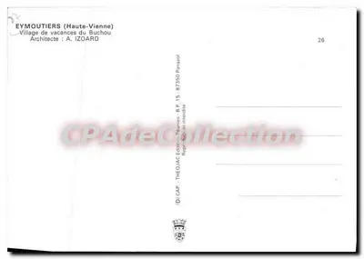 Le Buchou — Village de vacances — Éditeur Théodjac, n°26 — Verso