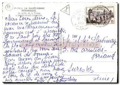 A vallée da Vienne — Saint-Priest-Taurion — A. Chigoune — Verso