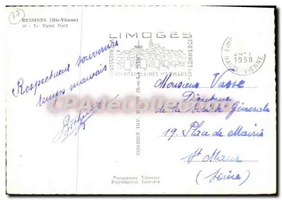 Bessines (Haute-Vienne) — Stary Most — Fotograf Comibier — Rewers