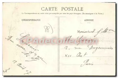 Contrexéville (Vosges) — Widok na źródło w Pałacu — Imp. Ad. Weink, Saint-Dié (Zarejestrowane) N° 6480 - Kl. M. — Rewers