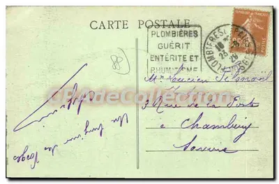 Plombières-les-Bains — O Coteau da Virgem — L. Kanteour, editor, Plombières — Verso