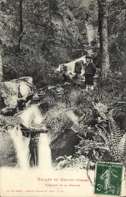 Vallée de Celles (Vosges) — Cachoeira da Crache — Ad. Welck, Saint-Dié, N° 6074 - Cl. Th.