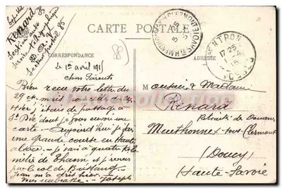 Saint-Dié (Vosges) — Bairro inteiro incendiado intencionalmente pelos alemães em 28 de agosto de 1914 — edição anônima — Verso