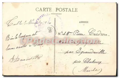 Raon-l'Étape - A Halle au blé — destruição após a Guerra de 1914 — Imprimeries Réunies de Nancy — Verso