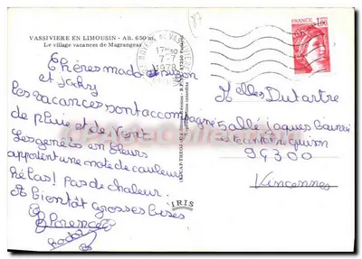 Vassivière in Limousin — Het vakantievillage van Magrangeas — uitgever IRIS — Achterkant