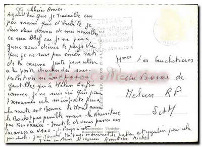 Epinal, Vosges — panoramische uitzicht en monument — uitgever onbekend — Achterkant
