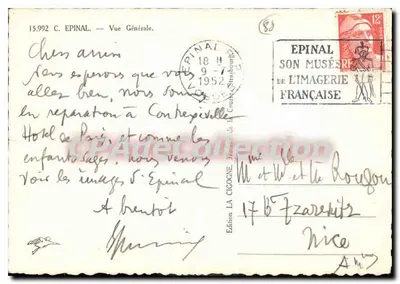 Épinal — Ogólny widok — Wydawnictwo Cigogne — Rewers