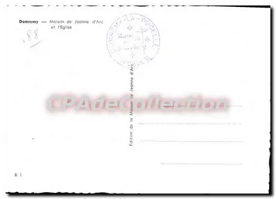 Domrémy — Casa de Santa Juana y la Iglesia — Edición de la Casa de Santa Juana — Reverso