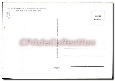 Gérardmer — Widok na Dolinę Jezior — Eurolux — Rewers