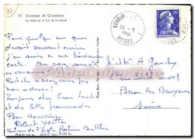 Około Gérardmer — Le Valtin i Col du Luchbach — Foto Barin — Rewers