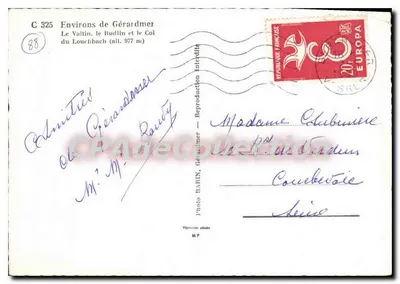 Około Gérardmer — Valtin, Rudlin i Przełęcz Louchbach (wys. 977 m) — Foto BARIN, nr C 325 — Rewers