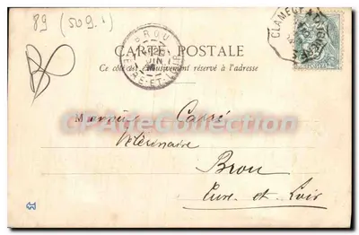 Arcy-sur-Cure — Castelo de Chastenay — Henrys, fot. de arte, Clamecy — Verso