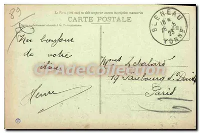 Bléneau (Yonne) - O Castelo — L. Marchand — Verso