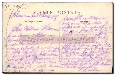 Bléneau (Yonne) — O Castelo — E. Morand, editor — Verso