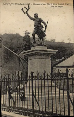 Saint-Julien-du-Sault - Monumento aos Mortos da Grande Guerra - Vista de perfil