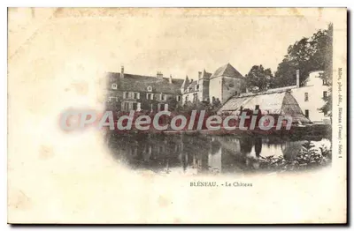 Bléneau - O Castelo — visão do castelo e do rio, editor M. Léon, fot. 441, Bléneau (Yonne), Série 1
