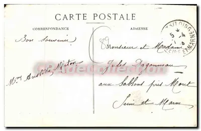 Esnon (Yonne) — Zamek — Wodospad — autor Charles Dubois — Rewers