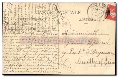 A Fazenda de Sixte, perto de Pont-sur-Yonne — Mosteiro fundado no século 11 por Gérard de Roussillon — Coleção F. K. - S. — Verso