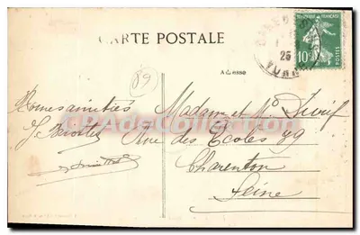 Sens — Jean du Cogno w katedrze — A. Mondou, wydawca w Sens — Rewers