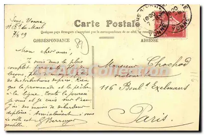 Sens — Brzegi rzeki Yonne. Port. — Rewers