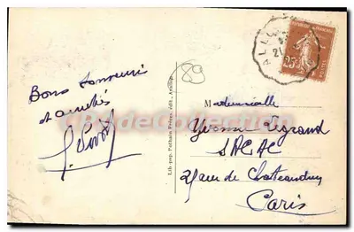 Avallon — Kąt średniowiecza — Librairie Pothain Frères, wyd. Avallon, nr 235 — Rewers