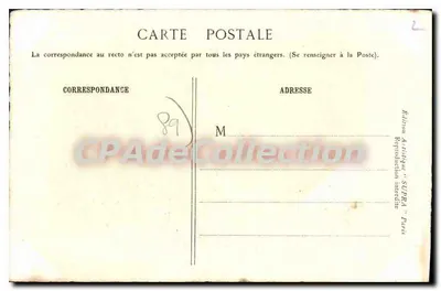 Castelo de Tanlay — Yonne — Edição A. Dubogue, Fours — Verso