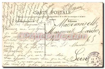 Villeneuve-sur-Yonne — Torre de Gre — editor desconhecido, número de série não visível — Verso