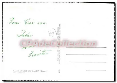 Saint-Julien-du-Sault — visão geral — Edições COLLIT, Tannay (Nièvre) n°1670 — Verso