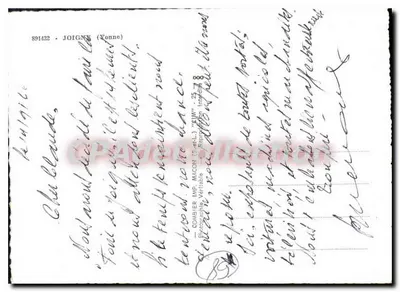 Joigny (Yonne) — Poczta dobrego czasu — Wydawca: Combière Imp. Macon (G.-A.L.) — Rewers