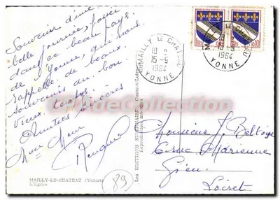Igreja de São Etienne de Mailly-le-Château — Edições Nièvre-Loire, n°89 — Verso