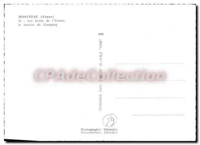 Monéteau (Yonne) — Brzegi Yonne, teren kempingowy — Combiér Imp. Macon (S.-et-L.) — Rewers