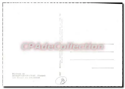 Os rochedos do Sausssois — colagens de paisagens — Editores Collin, MAÏLLY-LE-CHATEAU (Yonne) — n° 3107 — Verso