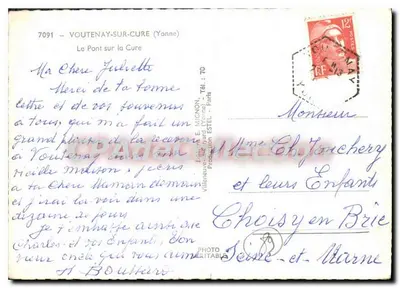 Most nad Cure — Voutenay-sur-Cure (Yonne) — E. Mignon — Rewers